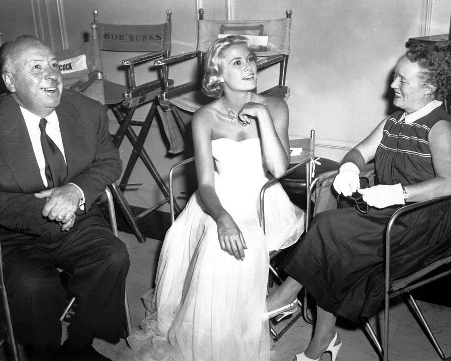 Alfred Hitchcock, Alma Reville and Grace Kelly