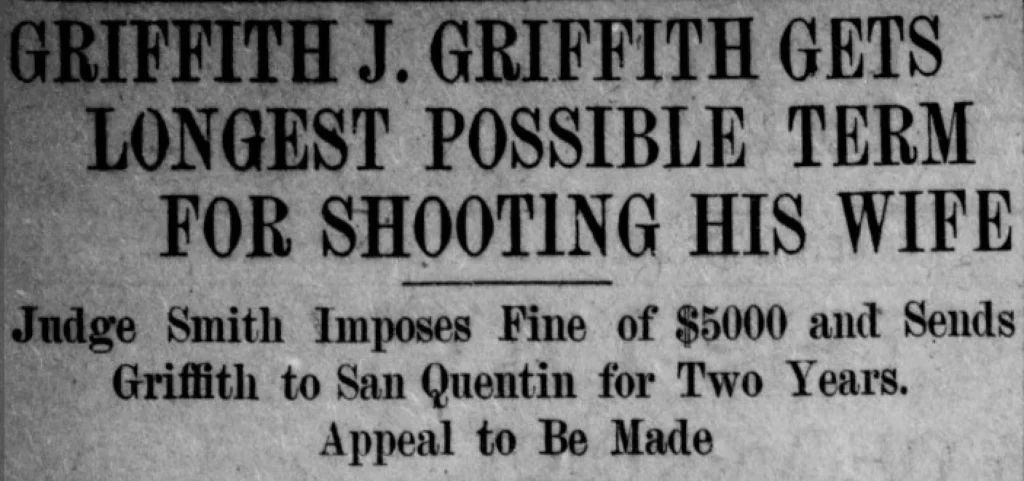 Los Angeles Herald Headline from March 11, 1904 about Griffith J. Griffith