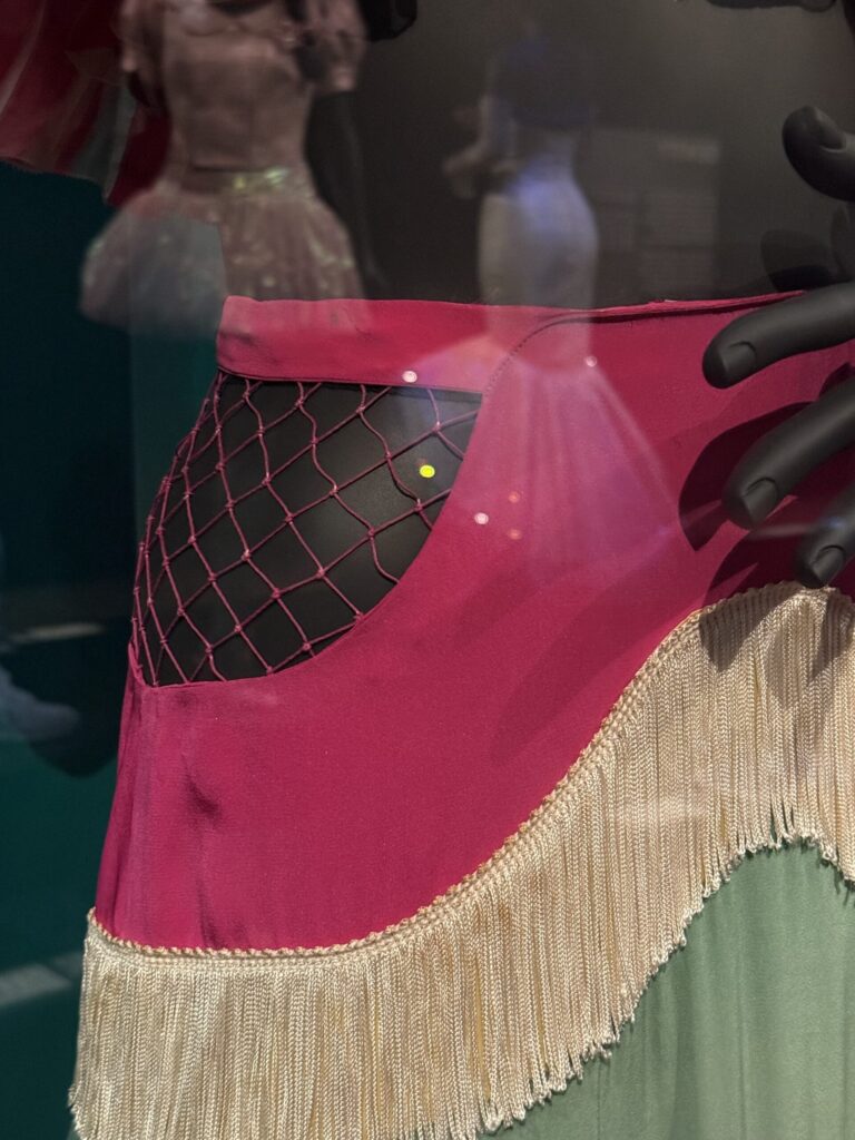 Closeup Photo of one of Carmen Miranda's Costume the Academy Museum of Motion Pictures in Los Angeles. Photo by Regina Luz Jordan for Hollywoodland News