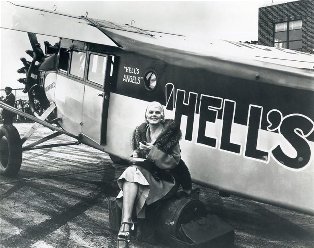 Jean Harlow in Howard Hughes Hell's Angels film in 1930.