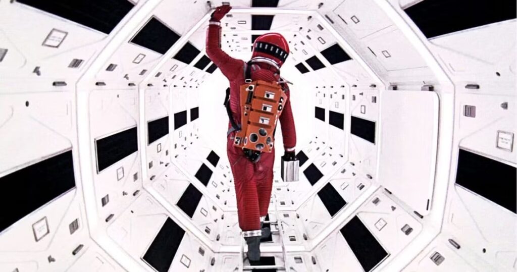 A scene from 2001: A Space Odyssey, capturing the iconic Strauss music. Photo credit: MGM/Photofest