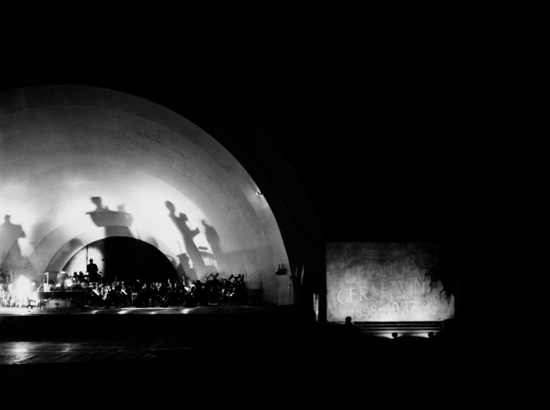 Photo from the Gershwin Memorial Concert in September 1937, performed by the LA Philharmonic at the Hollywood Bowl in Los Angeles. Photo credit: Hollywood Bowl/LA Philharmonic