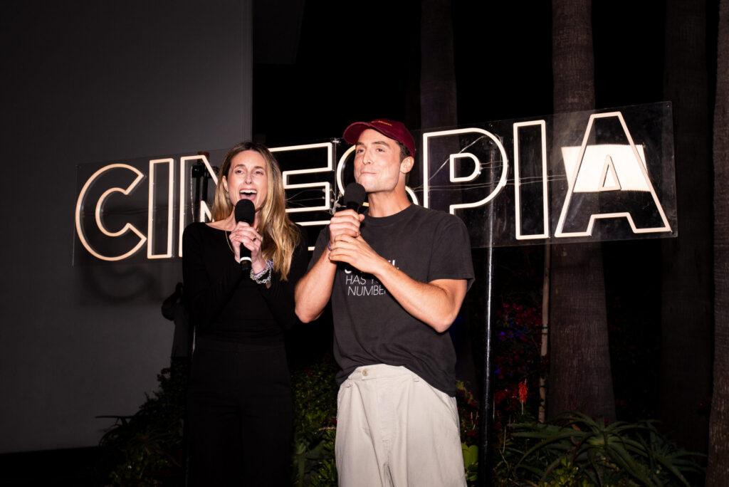 Benito Skinner and Mary Beth Barone ATTEND CINESPIA’S SCREENING OF CLUELESS AT HOLLYWOOD FOREVER CEMETERY PRESENTED BY AMAZON MGM STUDIOS.