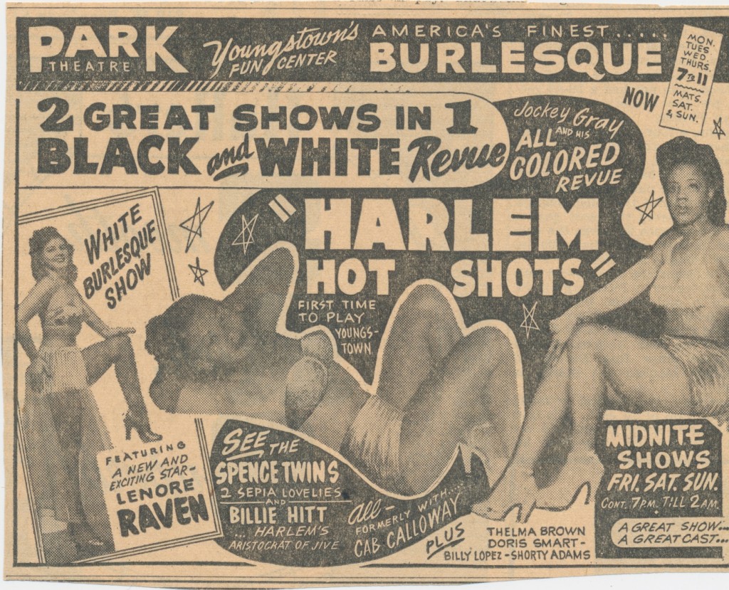 Black and White Revue poster. Photo courtesy of BurlyQNell the Janelle Smith collection