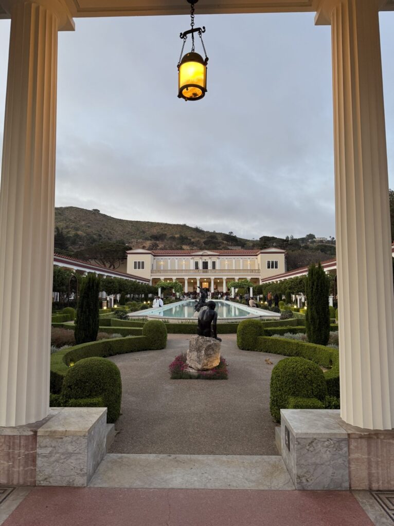 Regina Luz Jordan, founder of the Hollywoodland News, at the Getty Villa reopens.