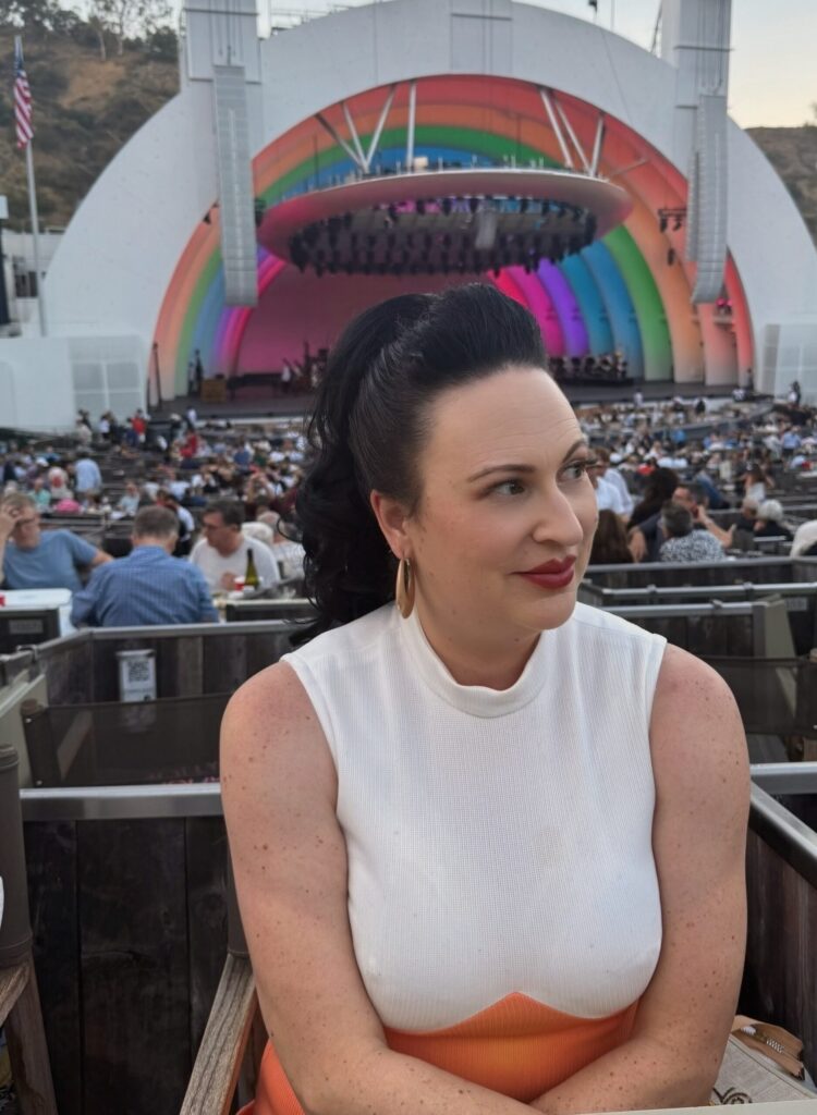 Regina Luz Jordan, founder & editor in chief of Hollywoodland News attending Classical Pride by the LA Philharmonic at the Hollywood Bowl