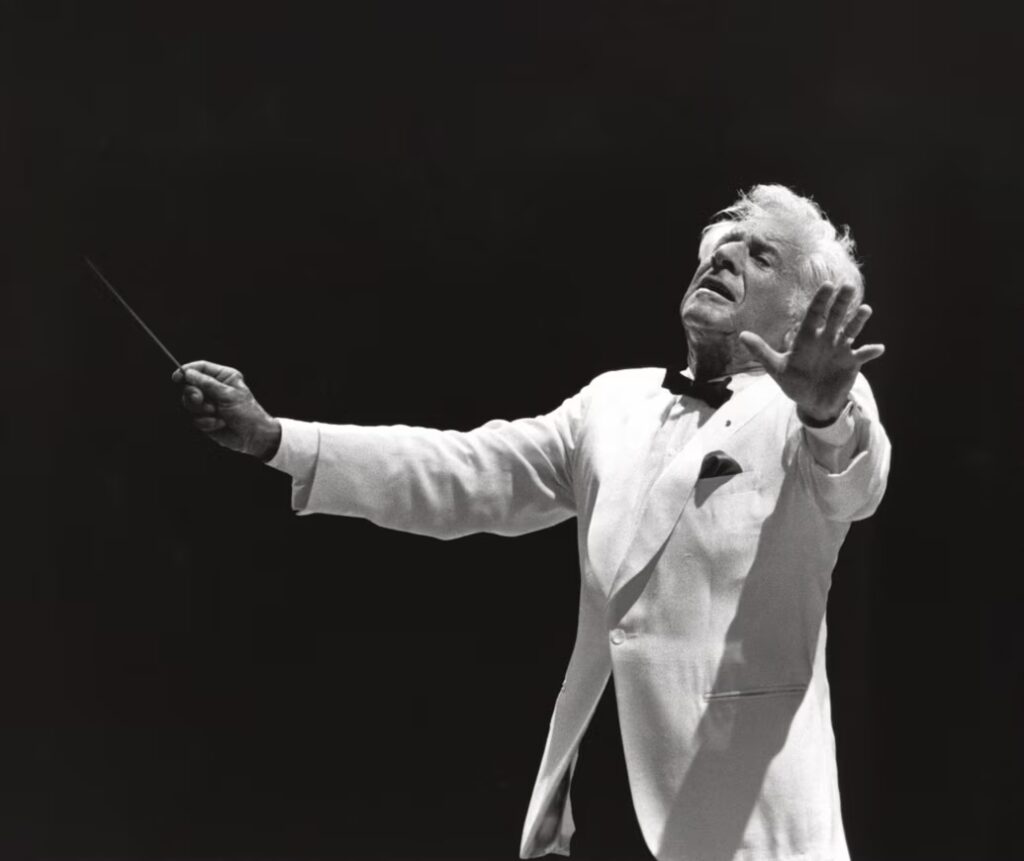 Leonard Bernstein, Photo from the Hollywood Bowl and LA Philharmonic website.