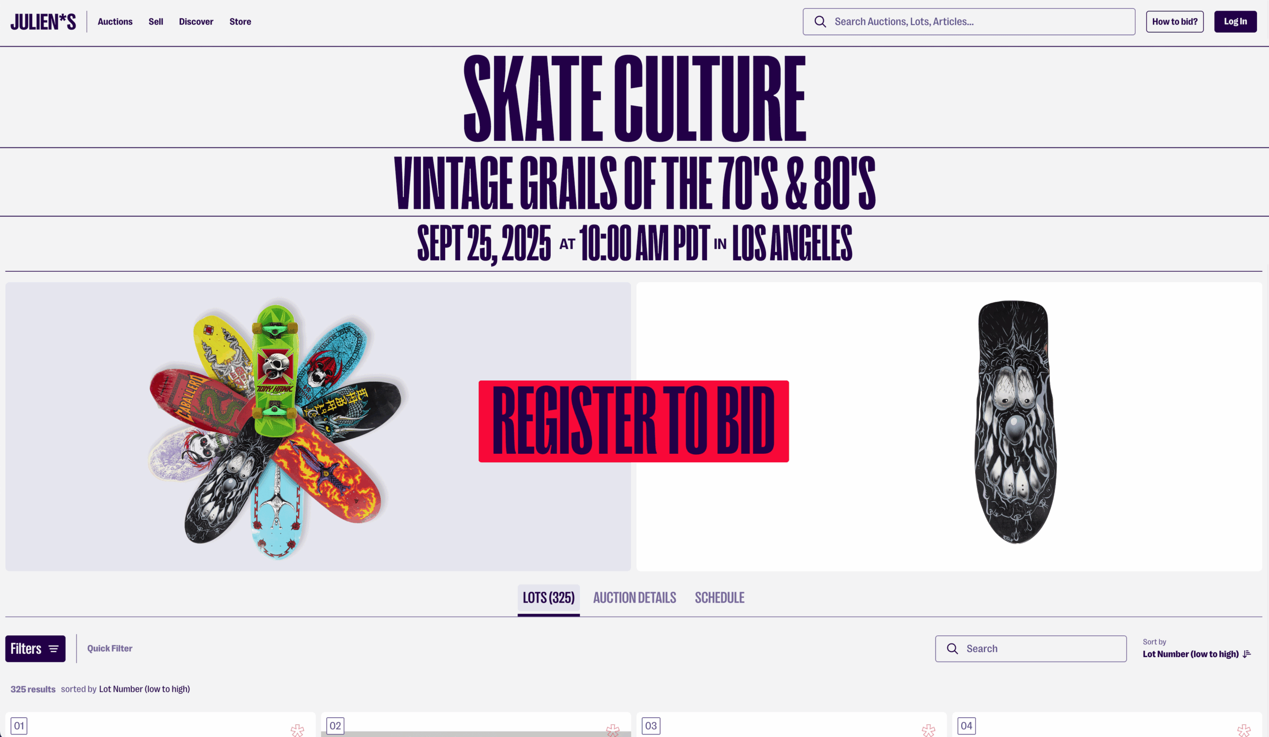 Julien’s Takes Skateboarding from the Sidewalk to the Auction Block